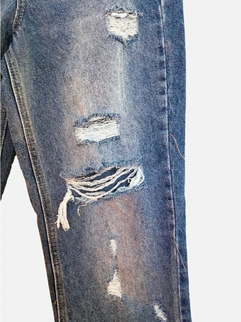 Willow & Root Dad Jeans XXS 22 Waist High Rise Distressed Straight Leg